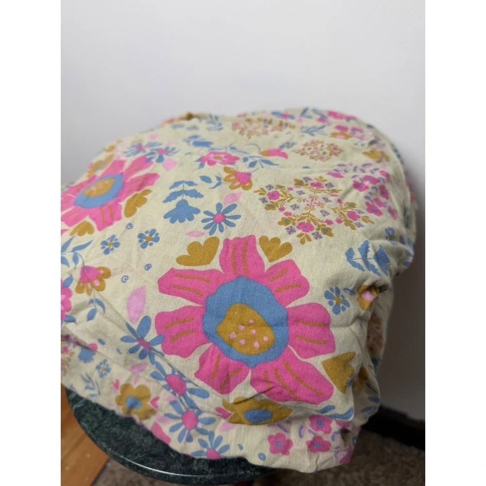 Natural Life Set (2) Twin Floral Fitted Bed Sheets 100% cotton boho maximalist